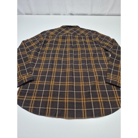 Carbon2cobalt Shirt Mens XL Brown Plaid Flannel Button Front Long Sleeve Casual - Picture 5 of 10